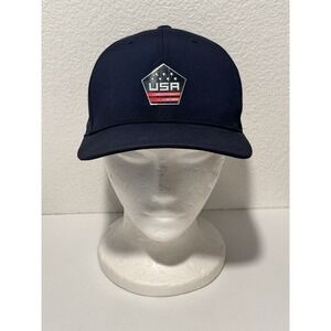 Callaway Golf Team USA Patriot Hat Cap Navy Blue American Flag Logo Adjustable